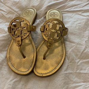 Tory Burch Metal Miller Flip Flops